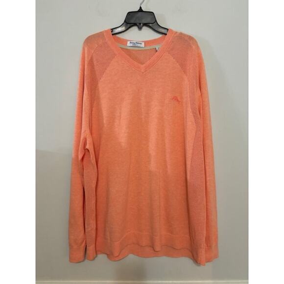 NWT Tommy Bahama Island Zone Mens Sweater Size XXL 2XL Lightweight V Neck - Picture 1 of 8